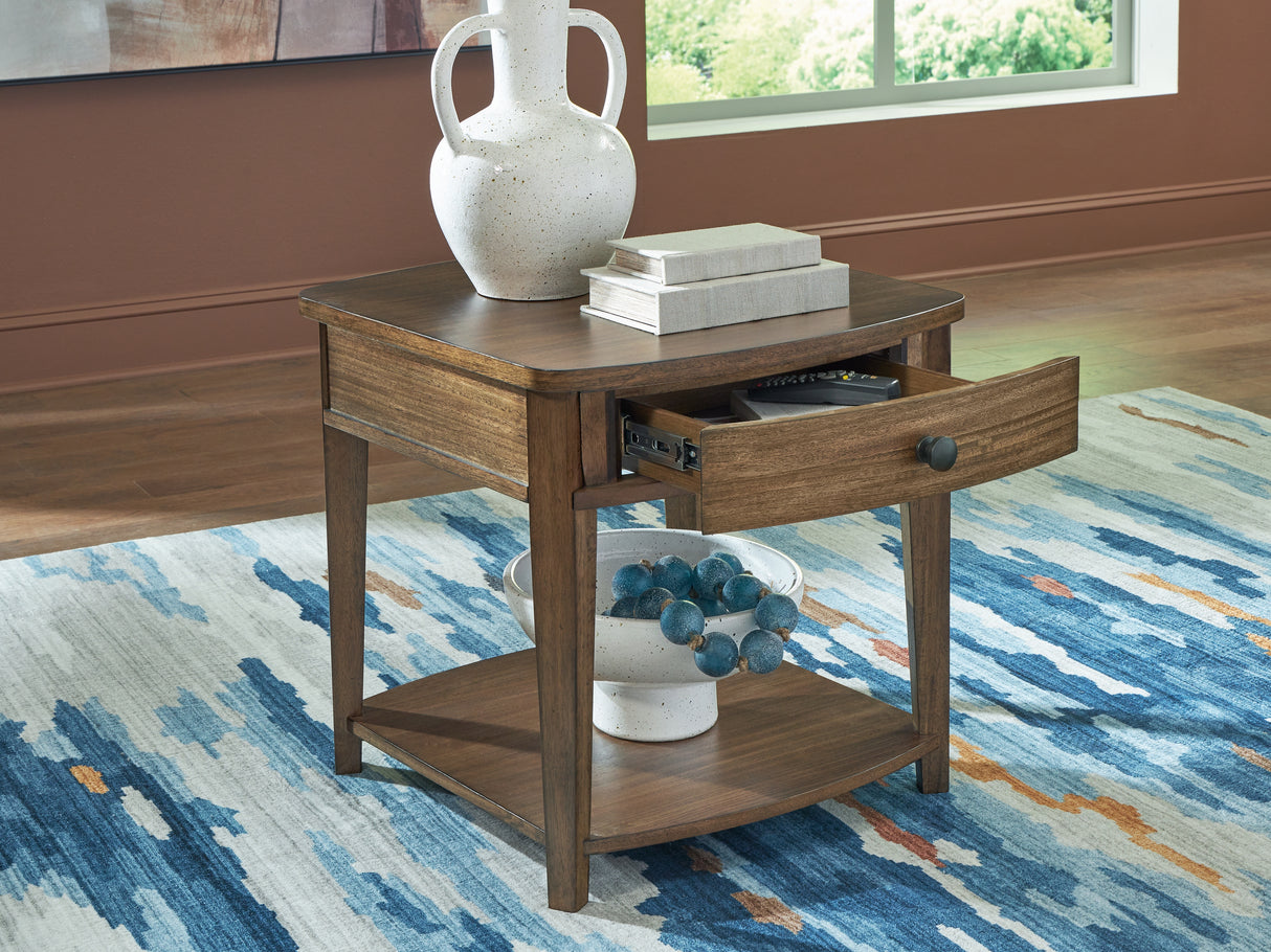 Burkbyer Brown End Table from Ashley - Luna Furniture