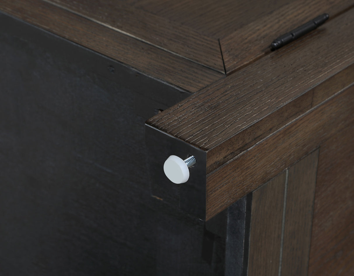 Burlington Cocoa Curio with Black Interior from Steve Silver - Luna Furniture