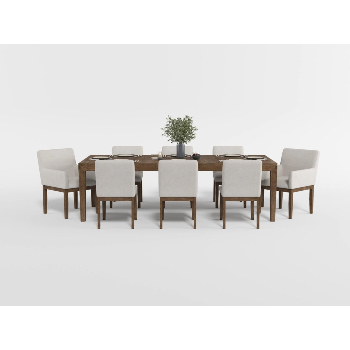 Matisse Brown 9-Piece 102" Extendable Dining Set from Homelegance - Luna Furniture