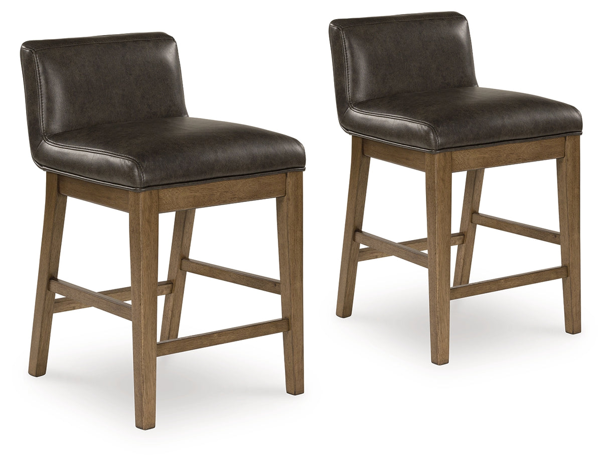 Cabalynn Light Brown Counter Height Barstool, Set of 2 from Ashley - Luna Furniture