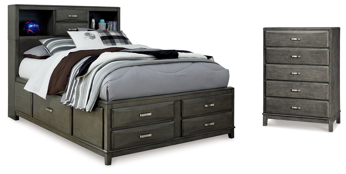 Caitbrook Gray Full Storage Bed and Chest from Ashley - Luna Furniture