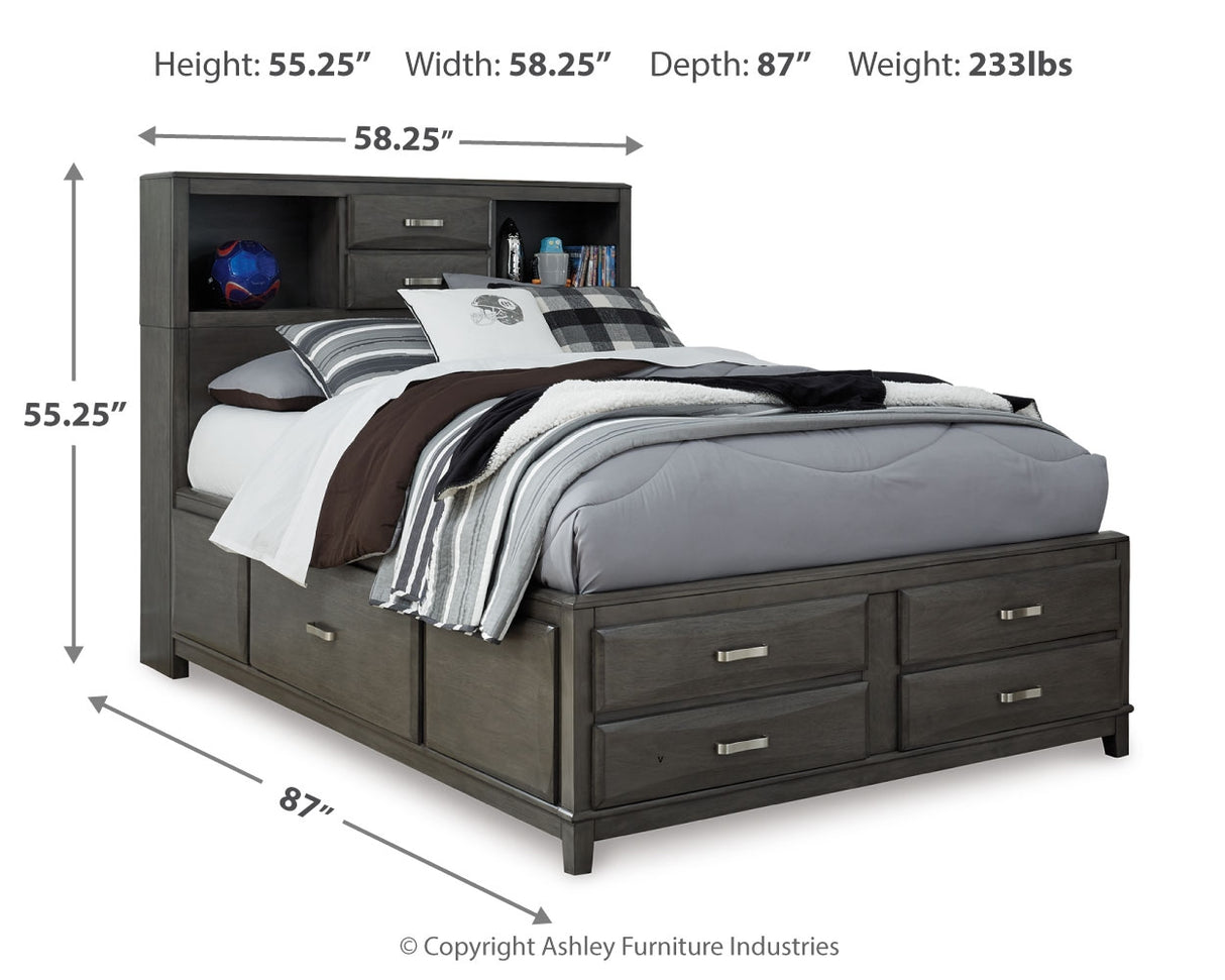 Caitbrook Gray Full Storage Bed and Chest from Ashley - Luna Furniture