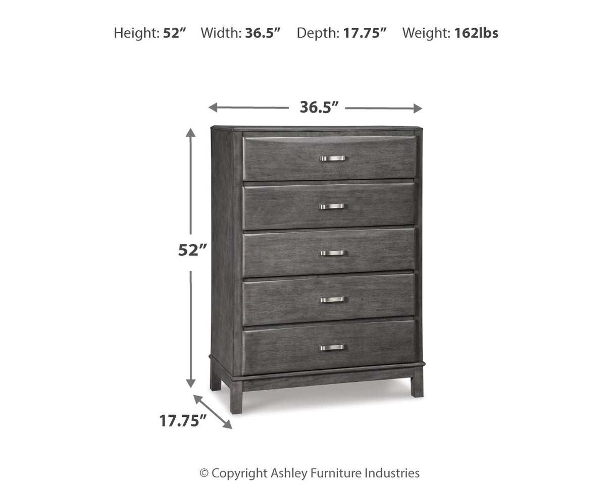Caitbrook Gray King Storage Bed, Chest and 2 Nightstands from Ashley - Luna Furniture