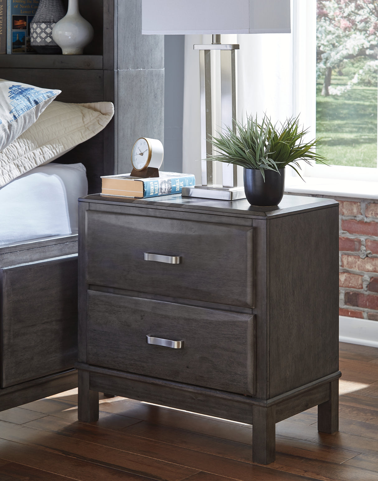 Caitbrook Gray Queen Storage Bed, 2 Chests and 2 Nightstands from Ashley - Luna Furniture