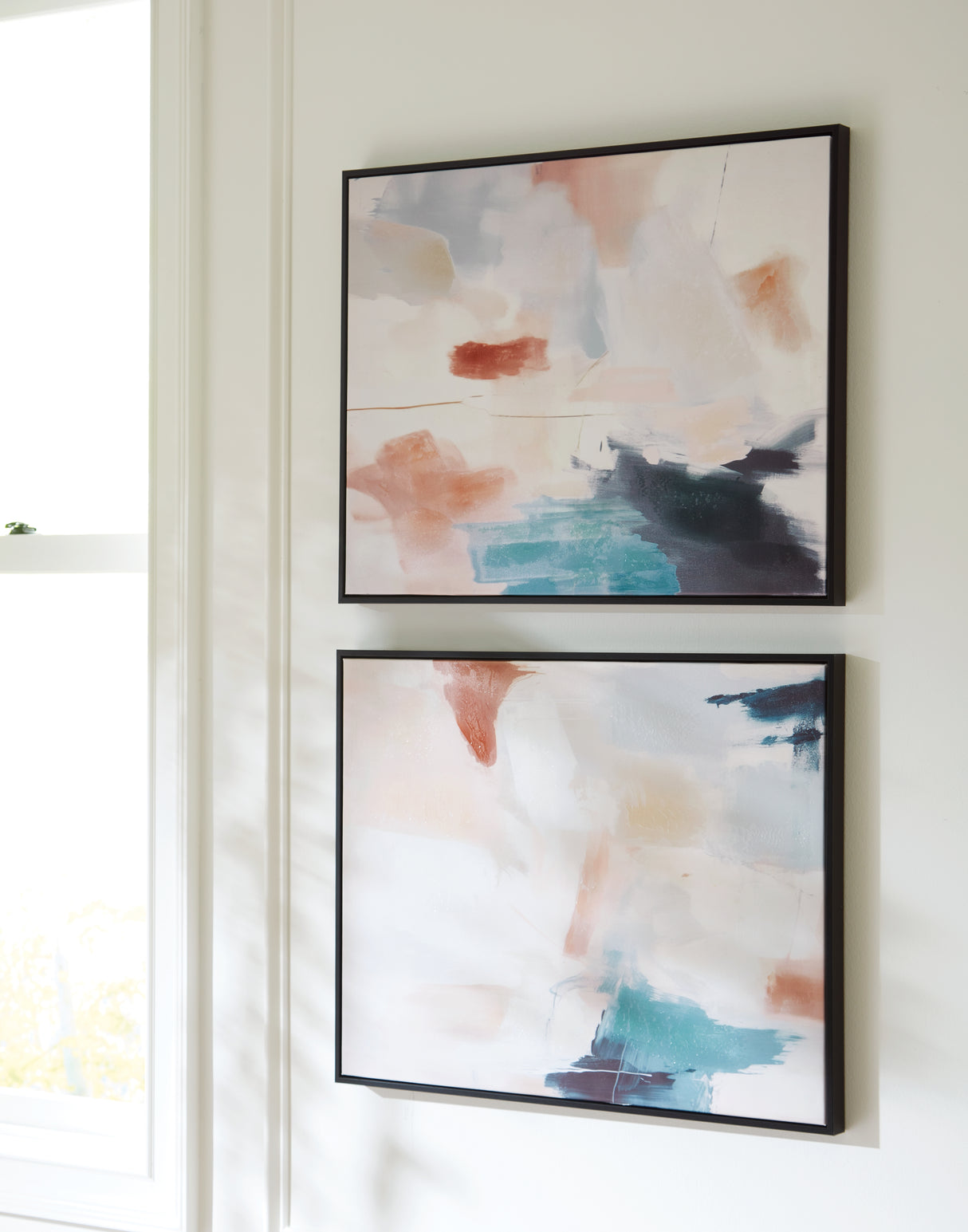 Caldish Blue/White/Pink Wall Art from Ashley - Luna Furniture