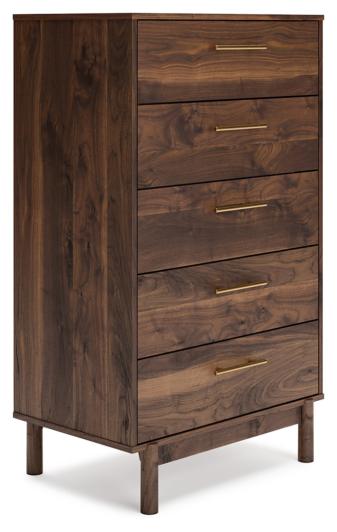 Calverson Mocha Full Panel Headboard with Dresser, Chest and Nightstand from Ashley - Luna Furniture