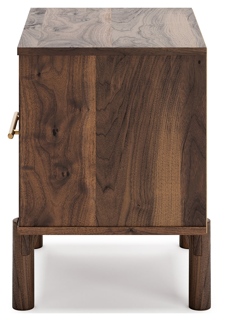 Calverson Mocha Full Panel Headboard with Dresser, Chest and Nightstand from Ashley - Luna Furniture
