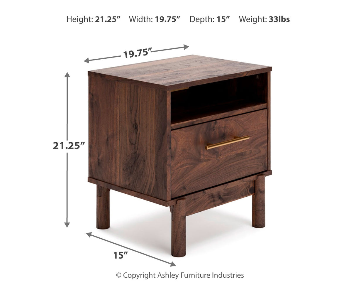 Calverson Mocha Full Panel Headboard with Dresser, Chest and Nightstand from Ashley - Luna Furniture