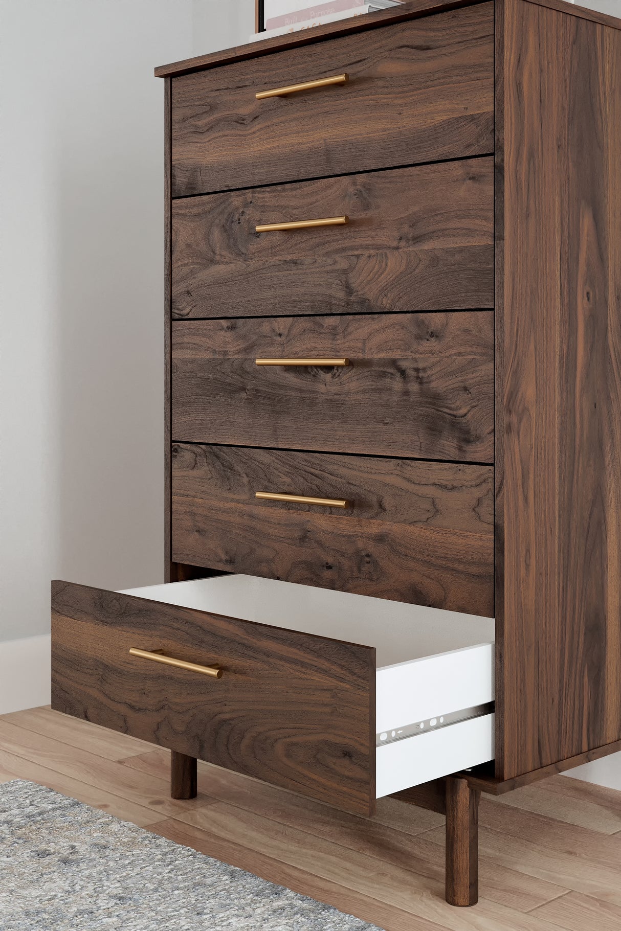 Calverson Mocha Full Panel Headboard with Dresser, Chest and Nightstand from Ashley - Luna Furniture