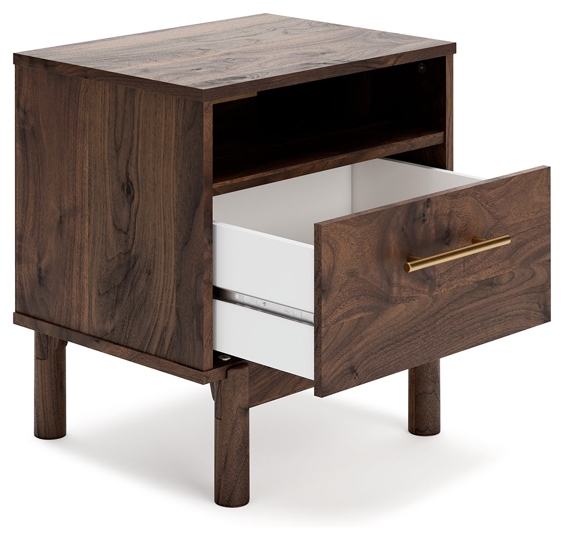Calverson Mocha Queen Panel Headboard with Dresser, Chest and 2 Nightstands from Ashley Furniture - Luna Furniture