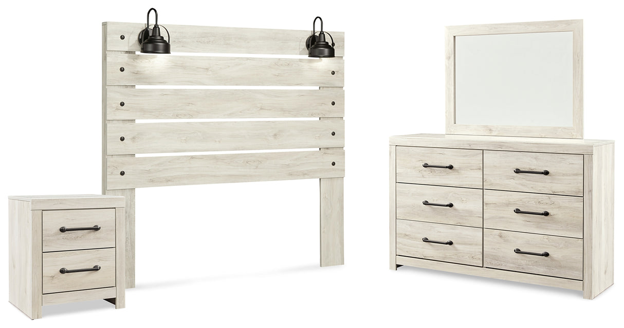 Cambeck Whitewash Queen Panel Headboard, Dresser, Mirror, and Nightstand from Ashley - Luna Furniture