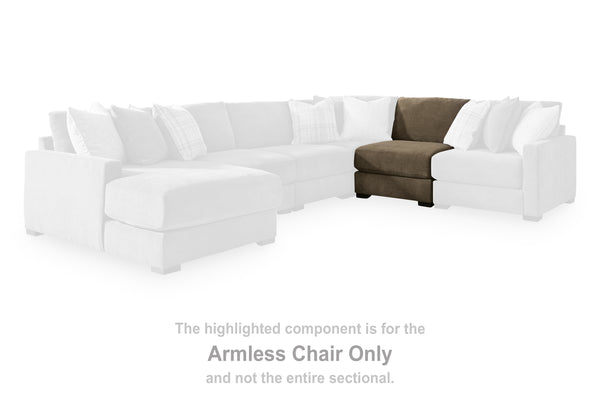 Camellia-Court Coffee Armless Chair