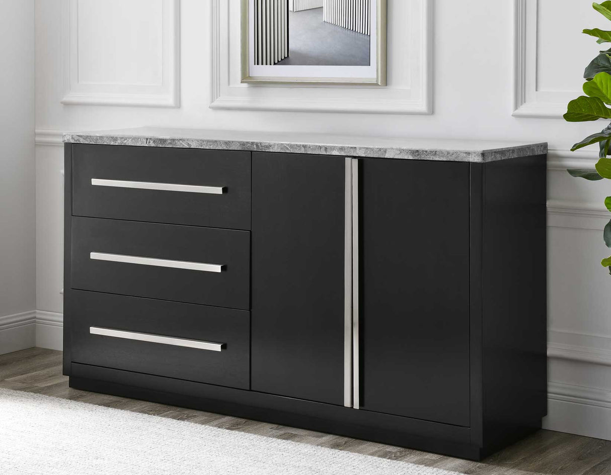 Camila Gray Marble Credenza from Steve Silver - Luna Furniture