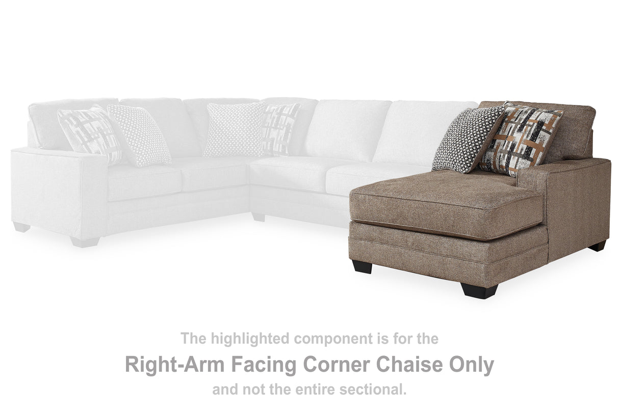 Cannonbrook Nutmeg Right-Arm Facing Corner Chaise from Ashley - Luna Furniture