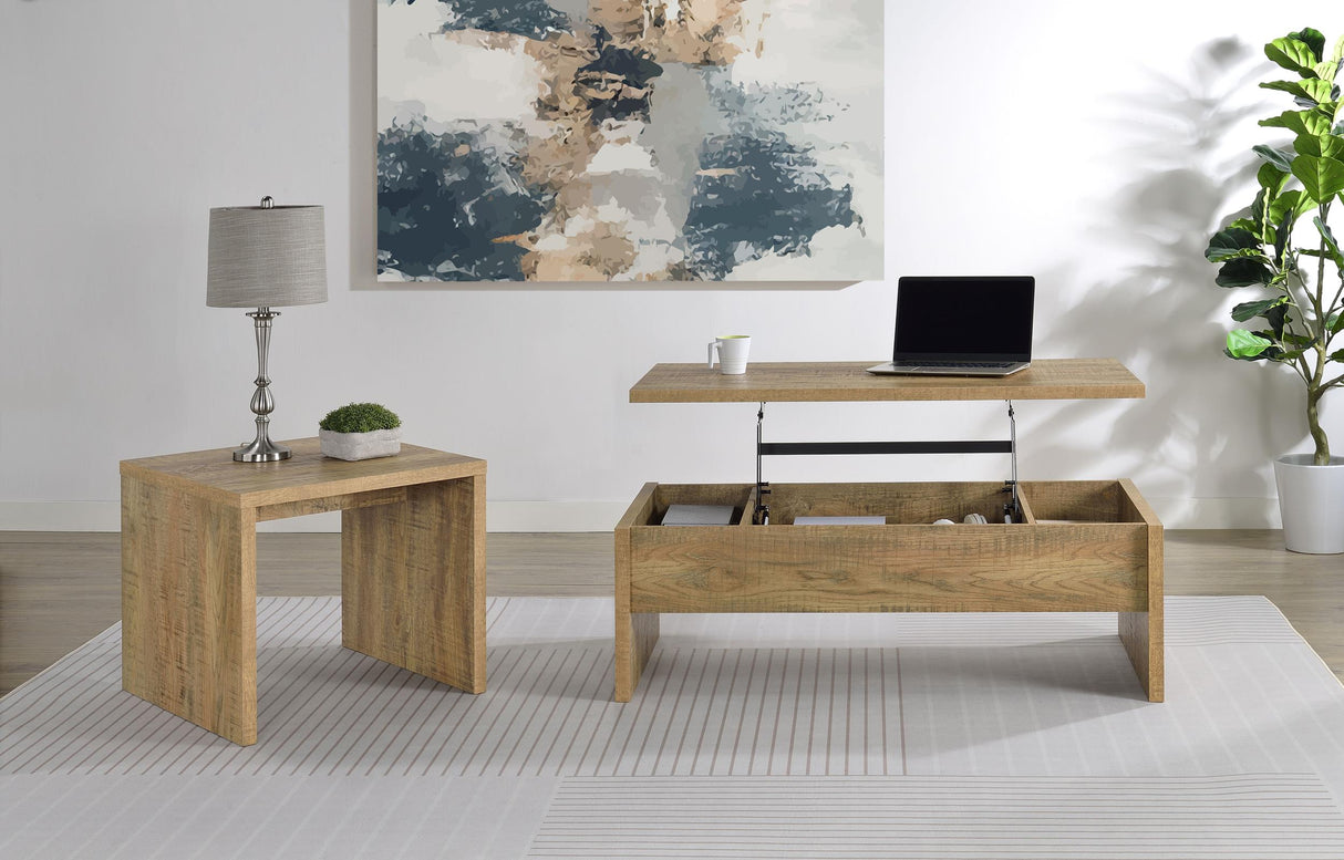 Canoga Mango 2-Piece Lift Top Cocktail Coffee Table Set from Coaster - Luna Furniture
