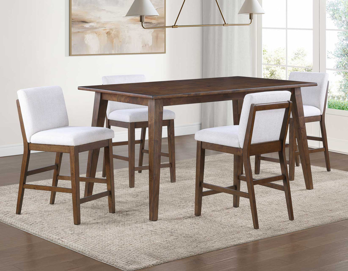 Canton Mocha/Eggshell 5-Piece Counter Height Dining Set from Steve Silver - Luna Furniture