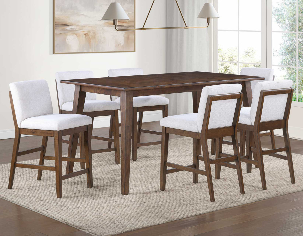 Canton 5-Piece 72″ Counter Dining Set with Upholstered Counter Chairs from Steve Silver - Luna Furniture