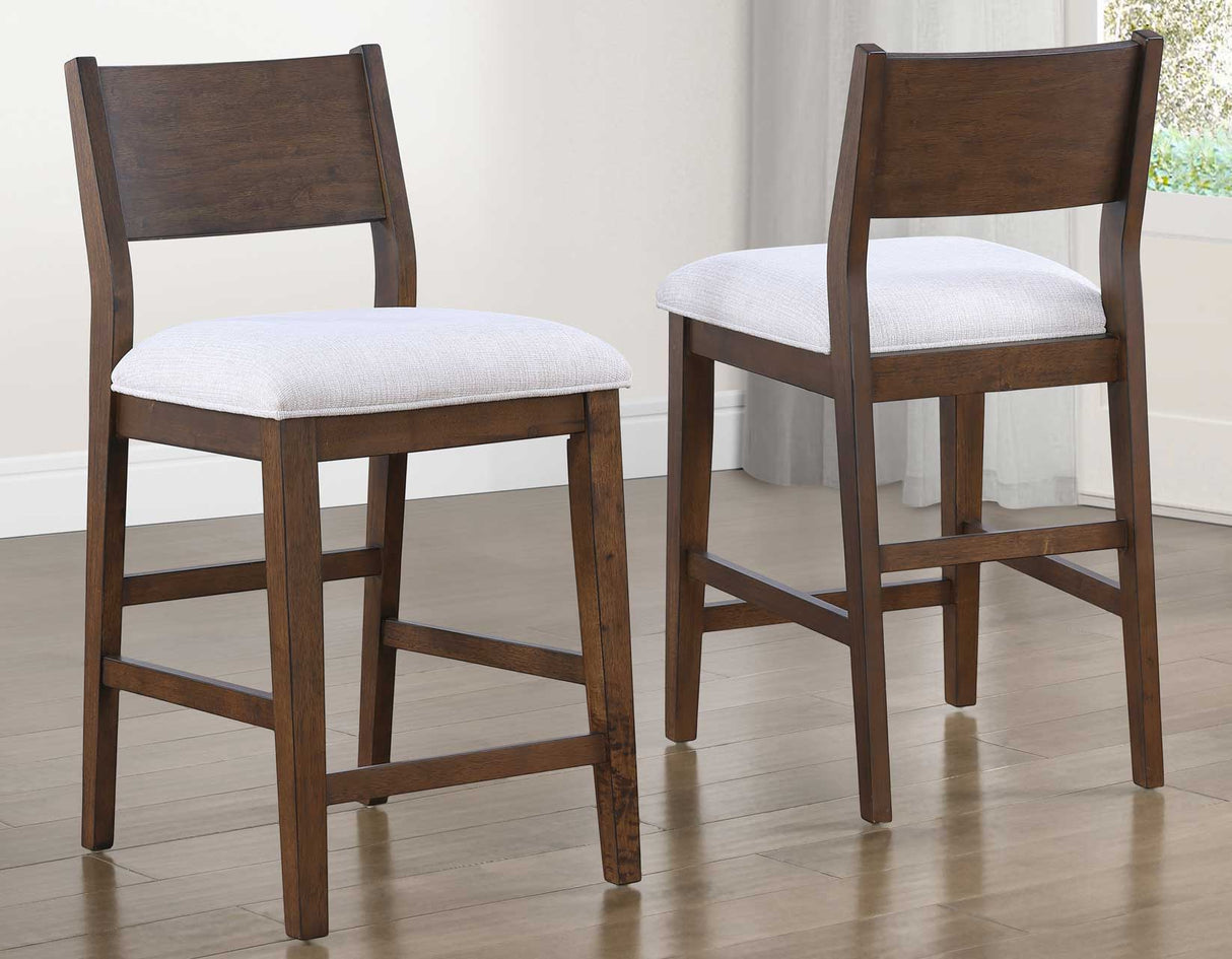 Canton Mocha 24" Upholstered Counter Stool, Set of 2 from Steve Silver - Luna Furniture