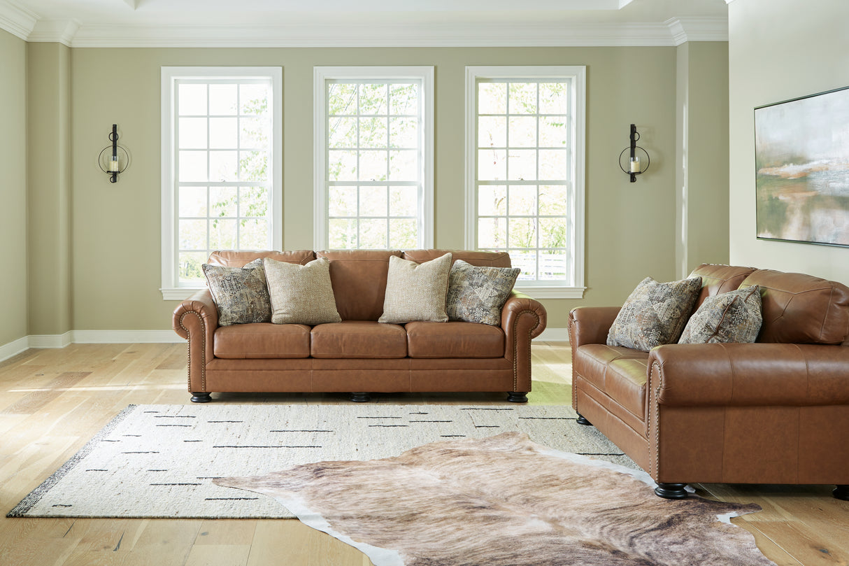 Carianna Sofa and Loveseat in Caramel from Ashley - Luna Furniture