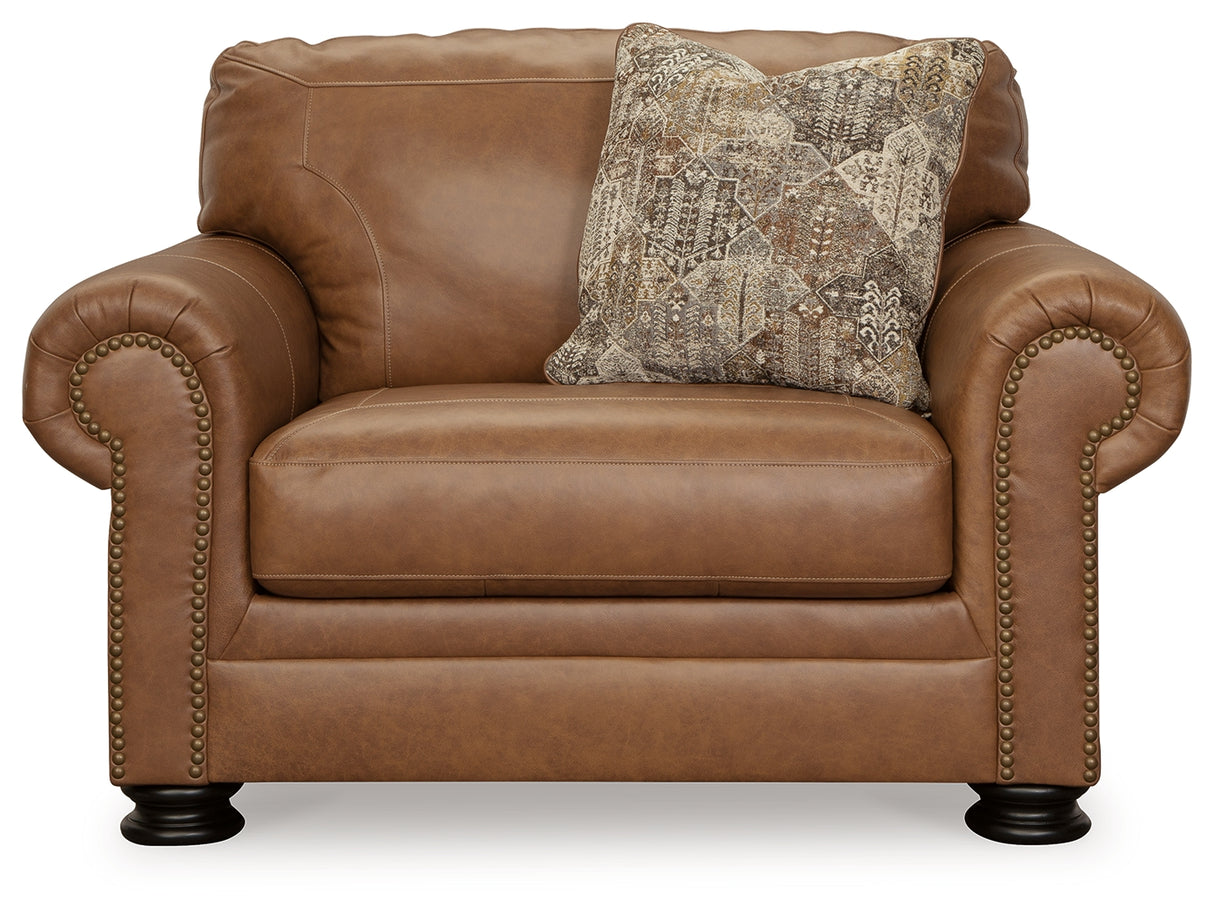 Carianna Sofa, Loveseat, Chair and Ottoman in Caramel from Ashley - Luna Furniture