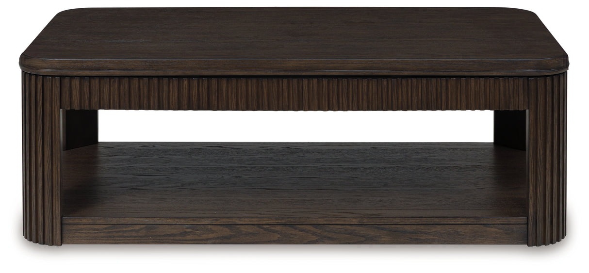 Carlibrie Warm Brown Lift-Top Coffee Table from Ashley - Luna Furniture