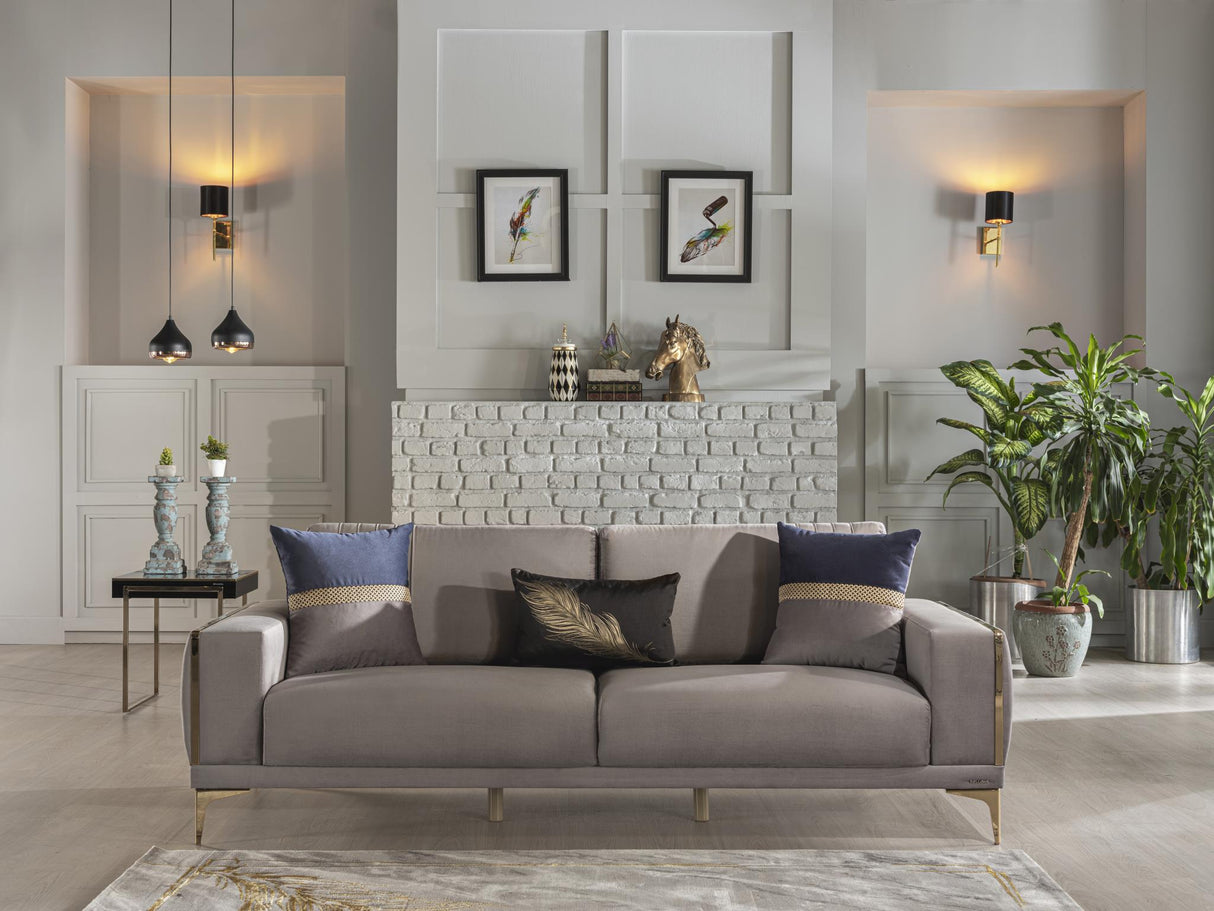 Carlino Napoly Grey Sleeper Sofa from Bellona - Luna Furniture