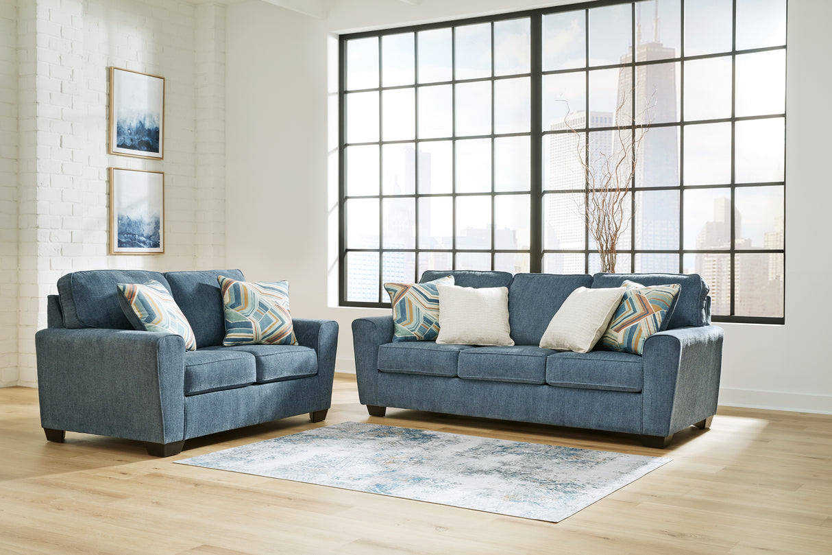 Cashton Sofa and Loveseat in Blue from Ashley Furniture - Luna Furniture