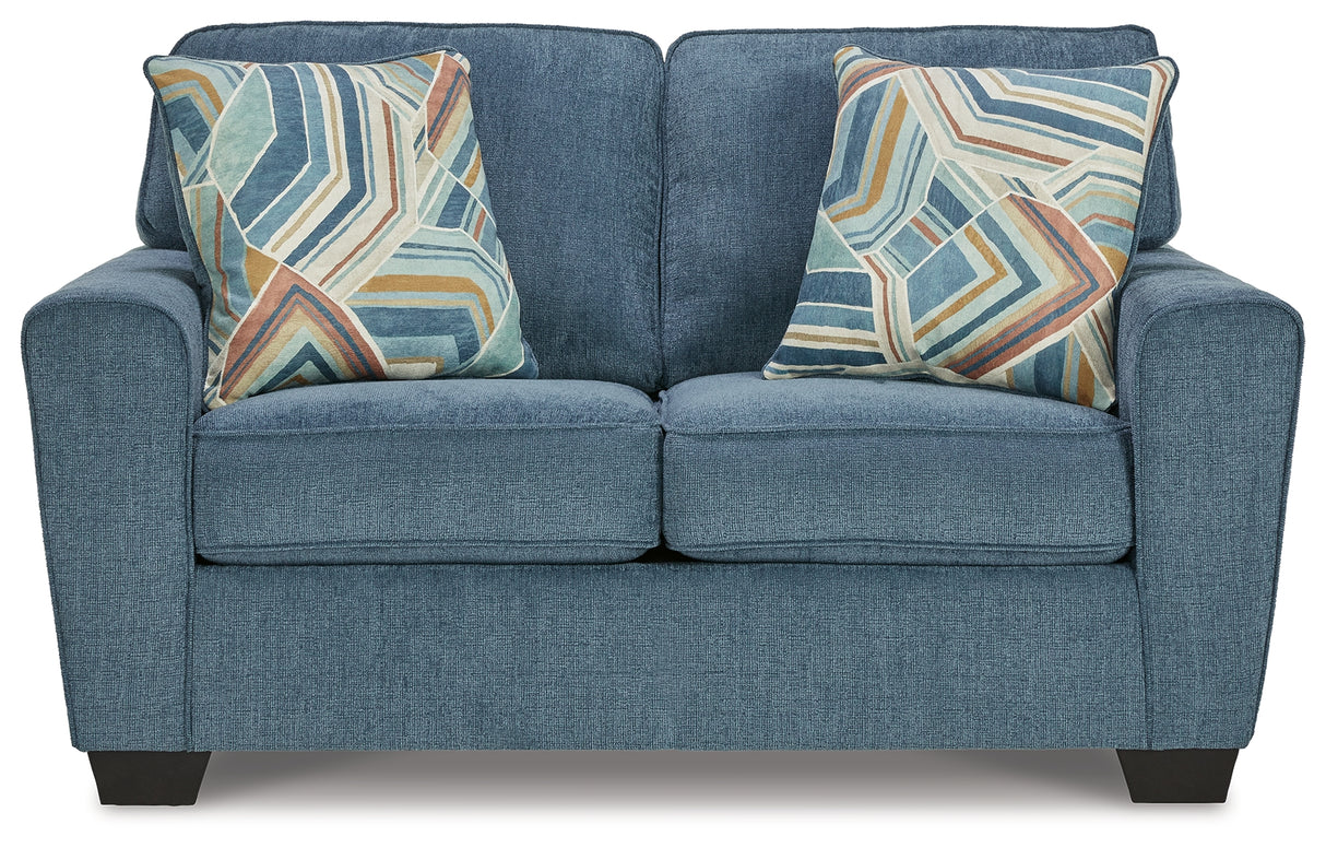 Cashton Sofa and Loveseat in Blue from Ashley Furniture - Luna Furniture