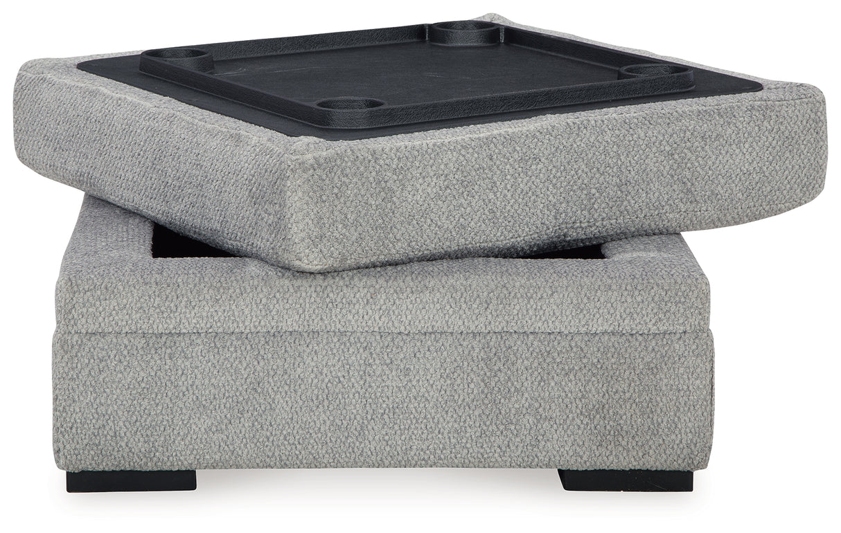 Casselbury Cement 2-Piece Sectional with Ottoman from Ashley - Luna Furniture