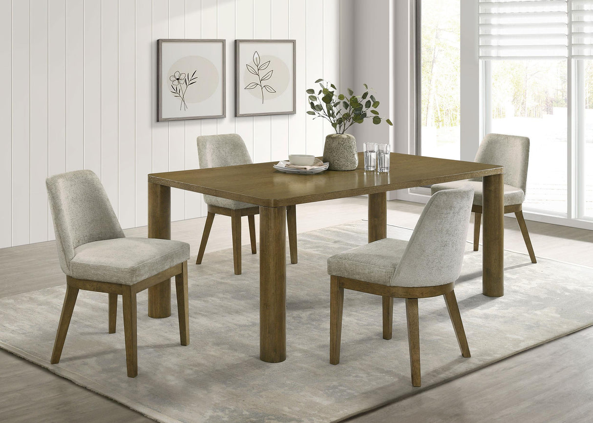 Castlewood 5-piece 71-inch Rectangular Dining Set Brown Oak from Coaster - Luna Furniture