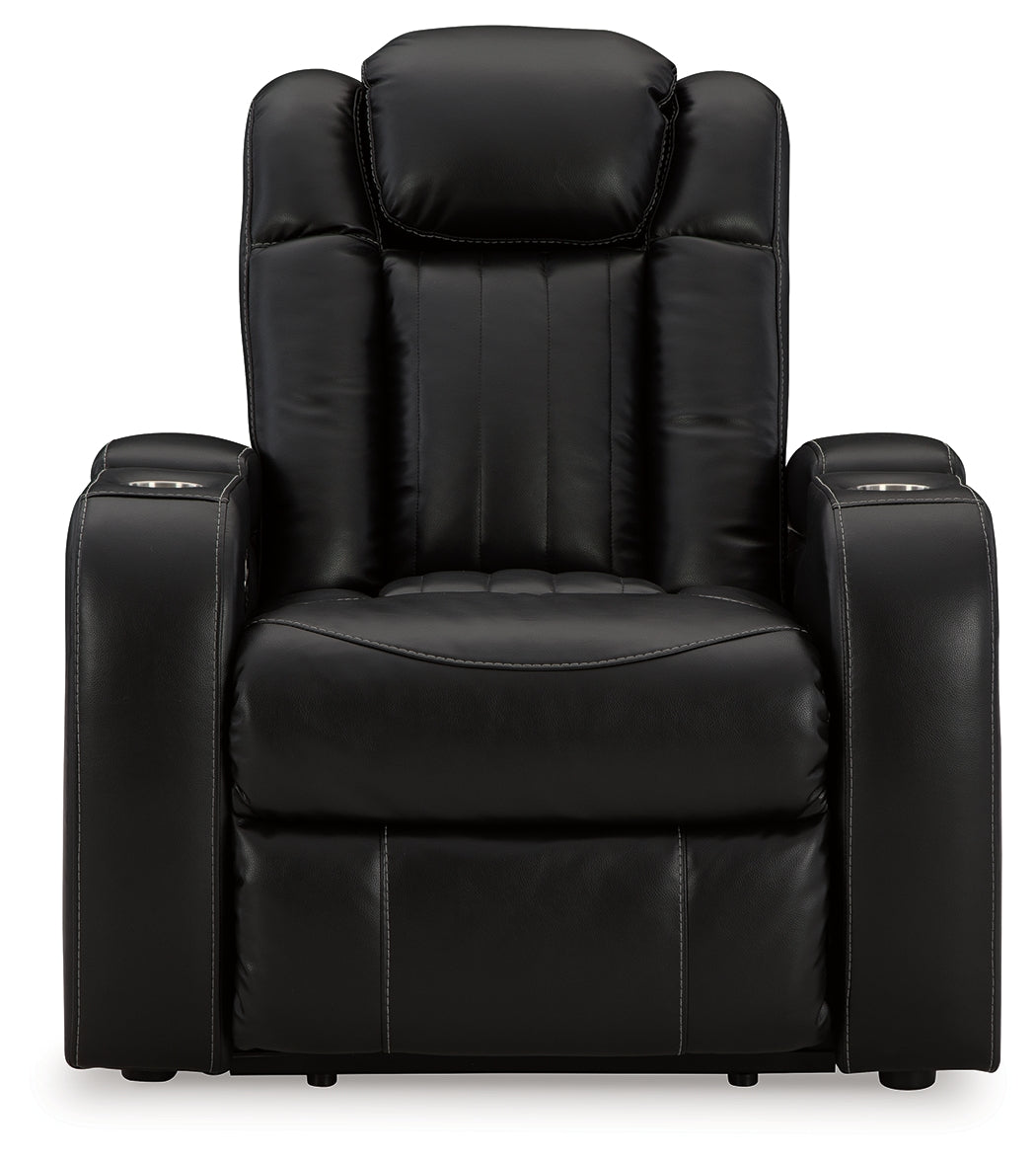 Caveman Den Sofa, Loveseat and Recliner in Midnight from Ashley - Luna Furniture
