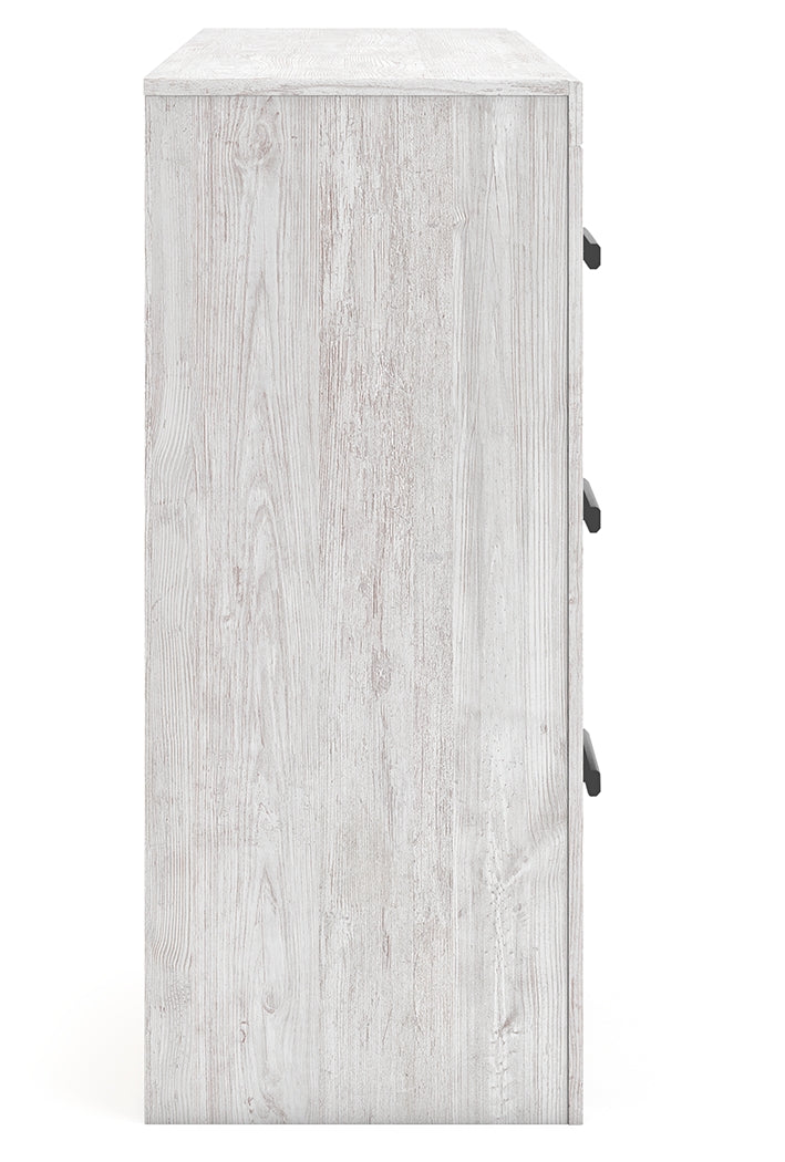 Cayboni King Panel Bed with Dresser and 2 Nightstands in Whitewash from Ashley - Luna Furniture