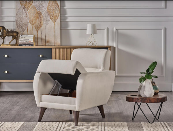 Flexy Zigana Beige Storage Chair