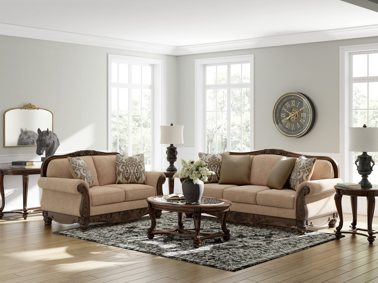 Chelsworth Sofa and Loveseat in Golden from Ashley - Luna Furniture