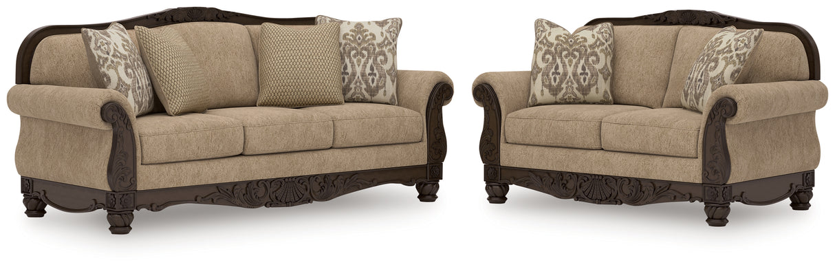Chelsworth Sofa and Loveseat in Golden from Ashley - Luna Furniture