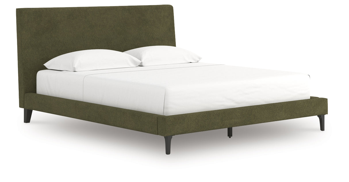 Chirason Sage Green California King Upholstered Bed with Roll Slats from Ashley - Luna Furniture