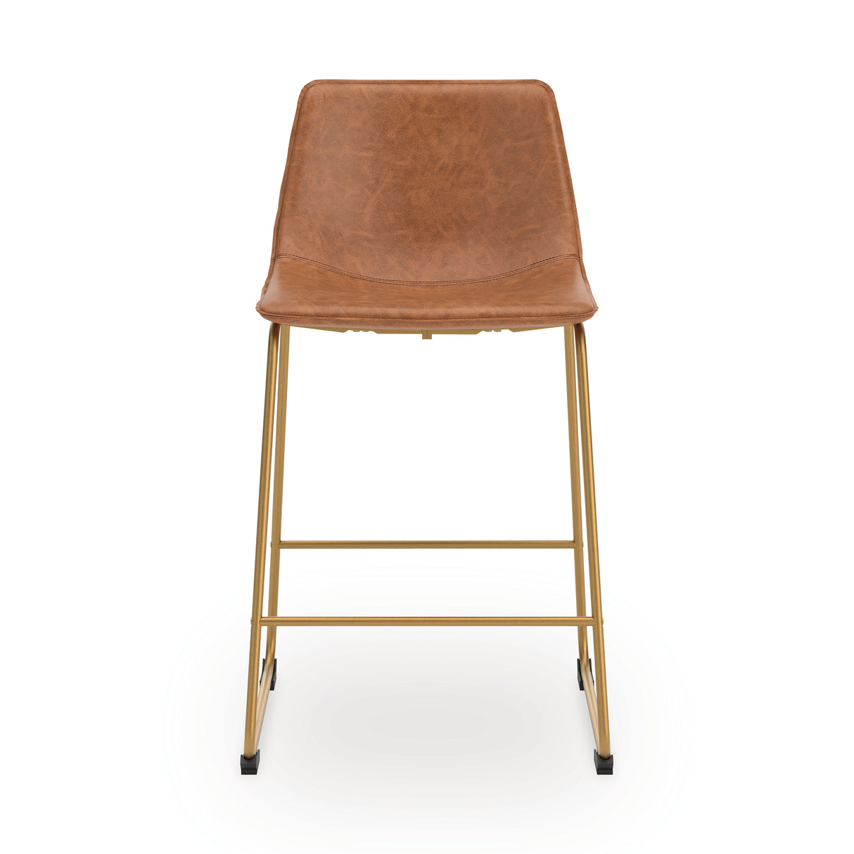 Ciabori Brown/Gold Counter Height Barstool, Set of 2 from Ashley Furniture - Luna Furniture