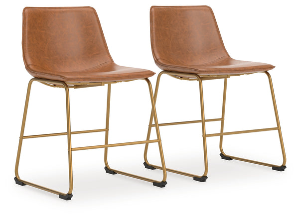 Ciabori Brown/Gold Dining Chair, Set of 2