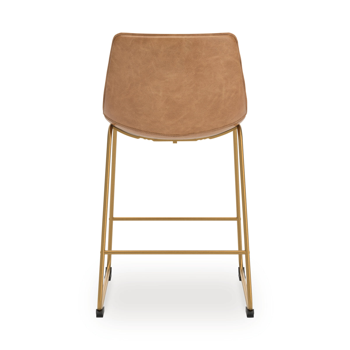 Ciabori Toast/Gold Bar Height Bar Stool, Set of 2 from Ashley Furniture - Luna Furniture