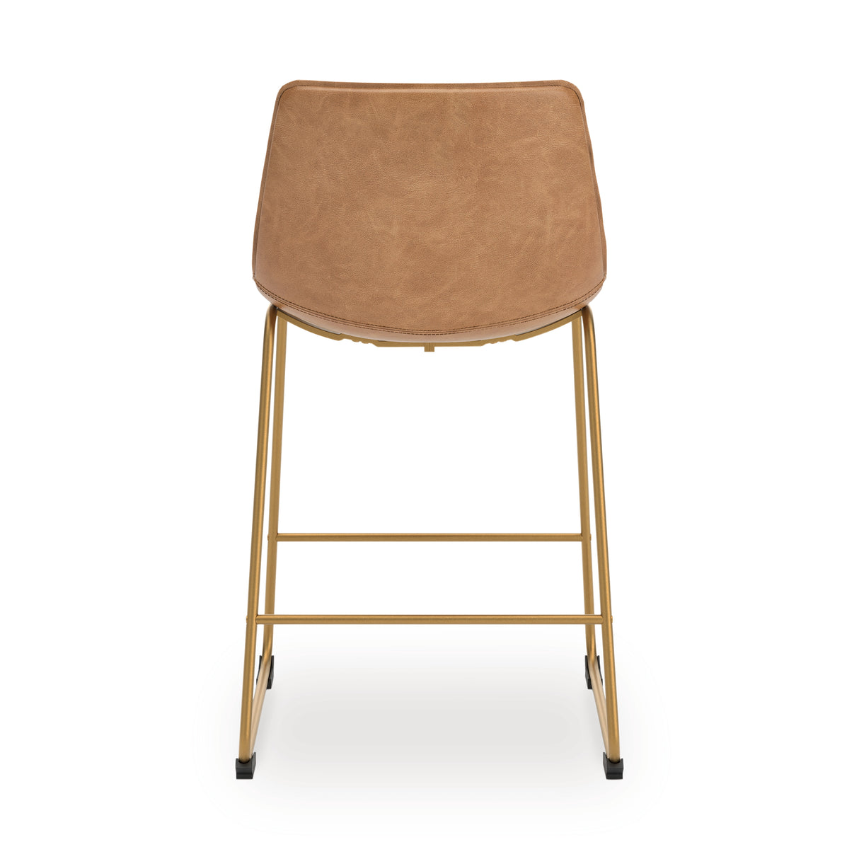 Ciabori Toast/Gold Counter Height Barstool, Set of 2 from Ashley - Luna Furniture