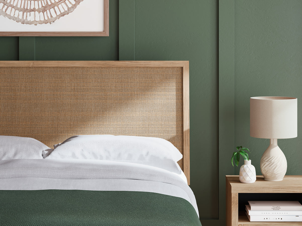 Cielden Queen Panel Headboard with Mirrored Dresser, Chest and 2 Nightstands in Two-tone from Ashley - Luna Furniture