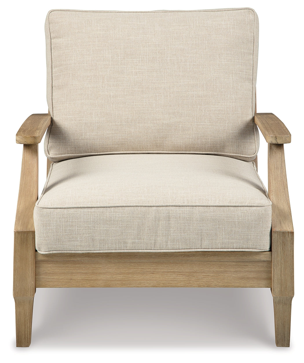 Clare View 2 Outdoor Chairs with End Table in Beige from Ashley Furniture - Luna Furniture