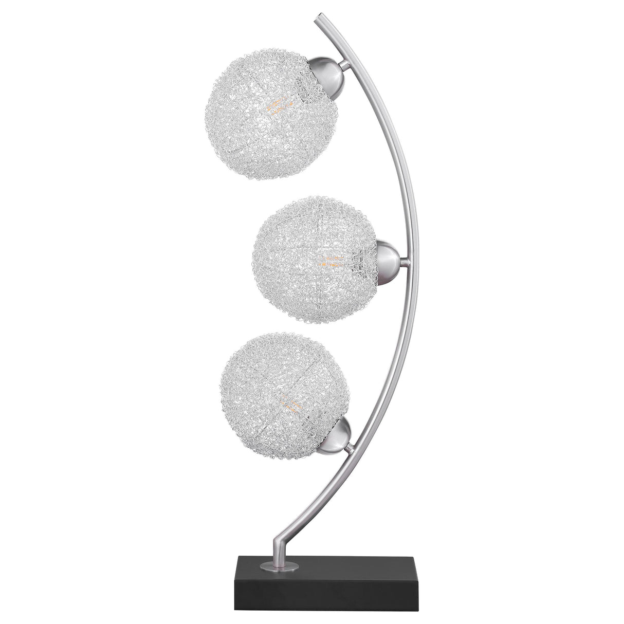 Claudia Black 30-inch Woven Spherical Metal Table Lamp from Coaster - Luna Furniture