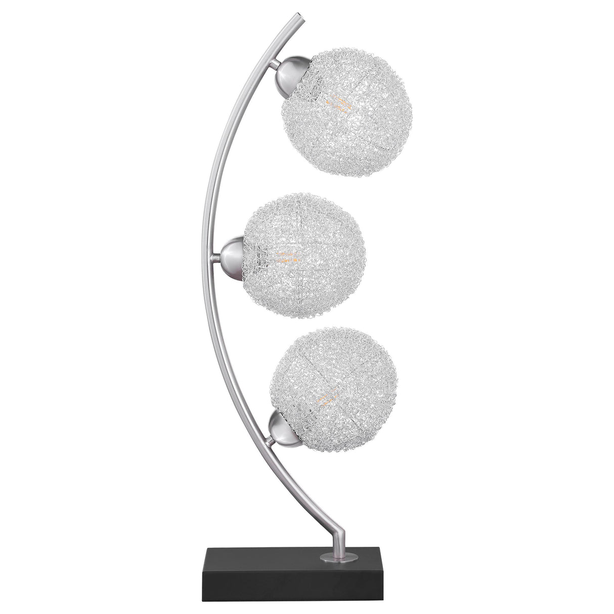Claudia Black 30-inch Woven Spherical Metal Table Lamp from Coaster - Luna Furniture