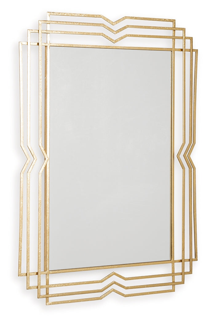 Claybrook Gold Finish Accent Mirror from Ashley - Luna Furniture