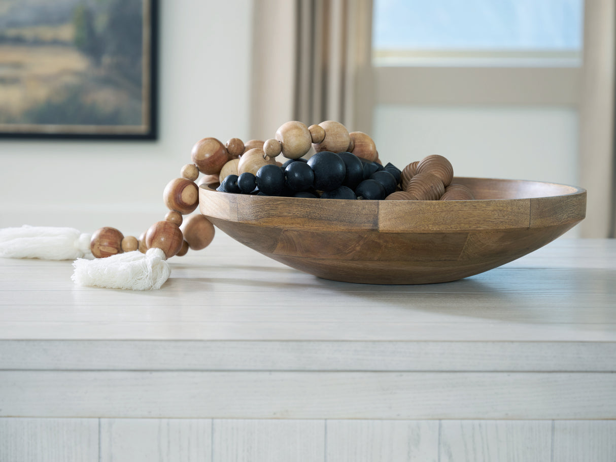 Clayburg Natural Brown Bowl from Ashley - Luna Furniture