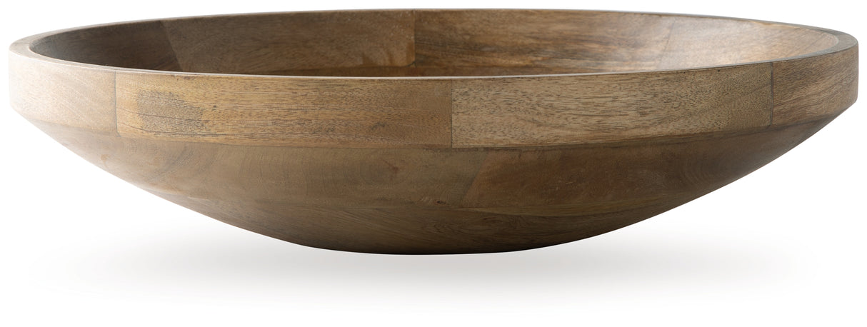 Clayburg Natural Brown Bowl from Ashley - Luna Furniture