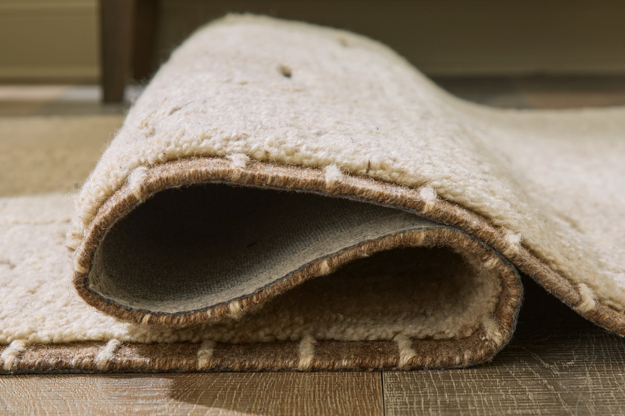 Clayman Beige/Brown Large Rug from Ashley Furniture - Luna Furniture