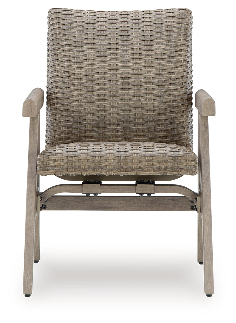 Cliff Trails Beige Outdoor Rocking Arm Chair from Ashley - Luna Furniture