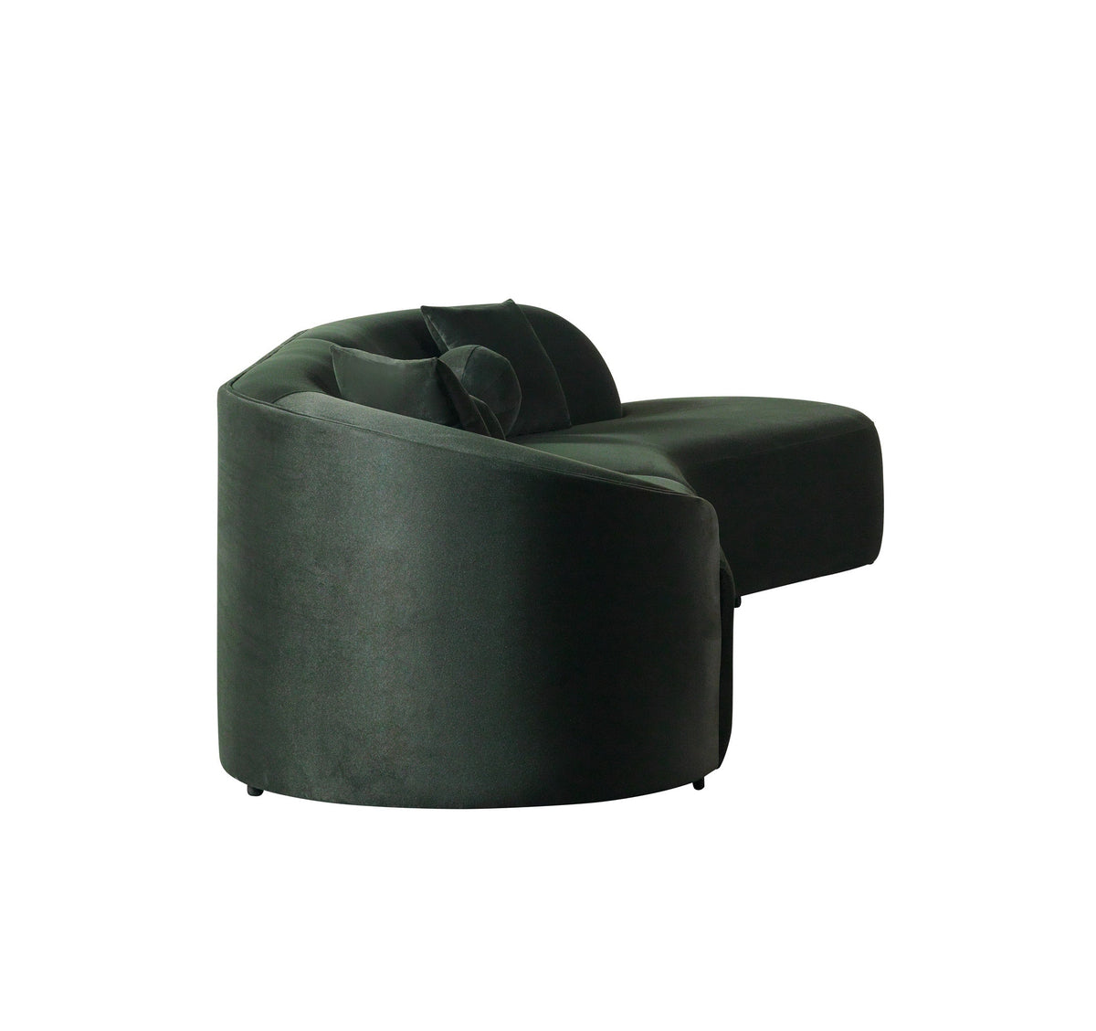 Cloe Green Velvet Curved 134" RAF Sectional from Nova Furniture - Luna Furniture